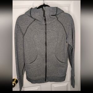 Size 4 | Lululemon Women's Heather Gray Full Zip Scuba Hoodie Sweater